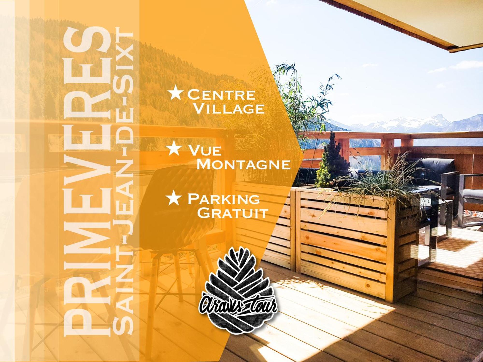 Appt Primeveres - Centre Village, Vue Montagne - Aravistour Saint-Jean-de-Sixt Exterior photo
